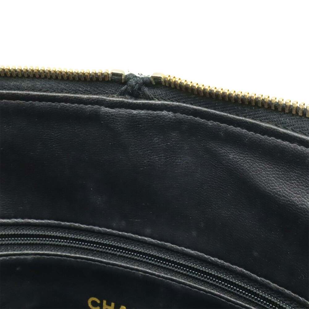 CHANEL Black Caviar Leather Logo Shoulder Bag - Picture 8 of 10